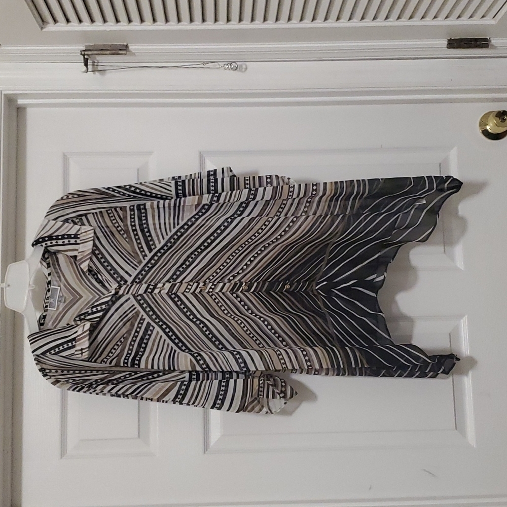 JM collection multi color blouse